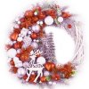 Vianočný veniec s priemerom 35cm, červeno-biely