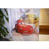 Detská hotová voálová záclona Disney Mcqueen Cars 400x150cm blankytne modrá