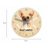Detské nástenné hodiny psík 30x30cm hnedé