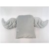 Dekorační polštářek Křídla 34x72cm šedý
