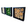 Živý obraz mech dřevo 25x25cm různé rámky (3)