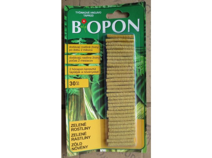Biopon - tyčinky zelené rostliny (30ks)