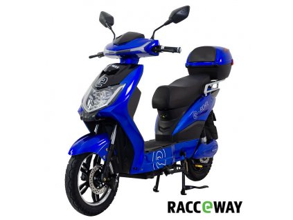 Elektroskútr RACCEWAY® E-FICHTL®, modrý-lesklý s baterií 12Ah