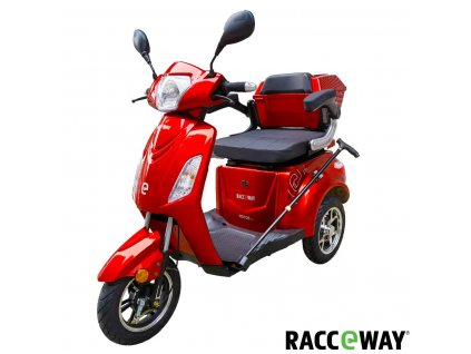 Elektrický tříkolový vozík RACCEWAY® VIA-MS09, vínový lesklý