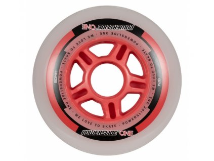 Kolečka Powerslide One Complete + ložiska (8ks) (Tvrdost 82A, Velikost koleček 76mm)