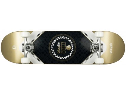 Skateboard Playlife Heavy Metal Gold 31x8"