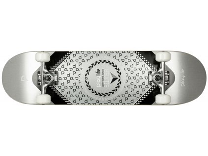 Skateboard Playlife Heavy Metal Silver 31x8"