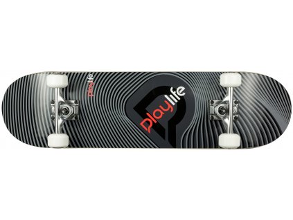 Skateboard Playlife Illusion Grey 31x8"