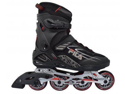 Kolečkové brusle Fila Legacy Pro 80 Black/Red (Velikost koleček 80mm, Velikost 8.0 (42))