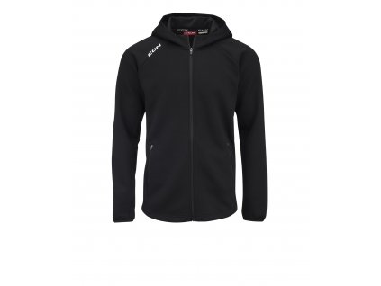 Mikina CCM Locker Room Full Zip Hoodie 2022 JR (Barva Černá, Velikost S, Varianta Junior)