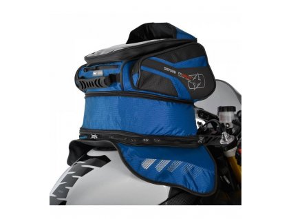 Tankbag na motocykl M30R, OXFORD (černý/modrý, s magnetickou základnou, objem 30 l)