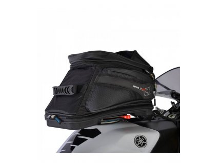 Tankbag na motocykl Q20R Adventure QR, OXFORD (černý, s rychloupínacím systémem na víčka nádrže, objem 20 l)