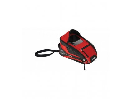 Tankbag na motocykl M2R, OXFORD (černý/červený, s magnetickou základnou, objem 2 l)
