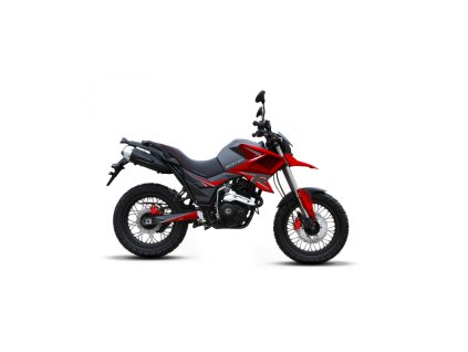 Motocykl Enduro Hyper 125cc 4t Barton Motors Červená S kufry (Barva Červená, Provedení S kufry)