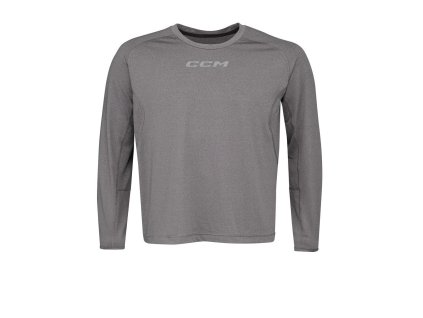 Triko s dlouhým rukávem CCM Loose Fit Tee SR (Barva Šedá, Velikost S, Varianta Senior)