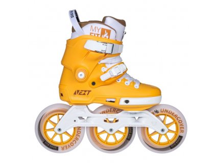 Kolečkové brusle Powerslide Next Mustard 125 Trinity (Velikost koleček 125mm, Velikost 40-41)
