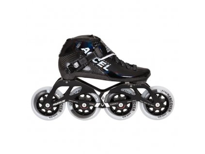 Dětské kolečkové brusle Powerslide Accel Race Black Kids (Velikost koleček 84mm, Velikost 32)