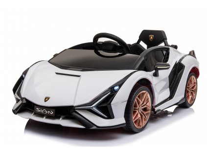 Dětské elektrické auto Lamborghini Sian bílá/white