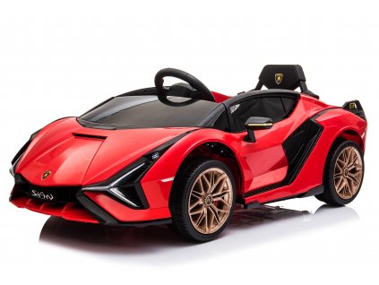 Dětské elektrické auto Lamborghini Sian červená/red