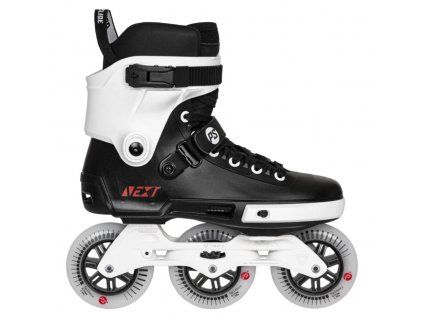 Kolečkové brusle Powerslide Next Core Black/White 100 Trinity (Velikost koleček 100mm, Velikost 36-37)