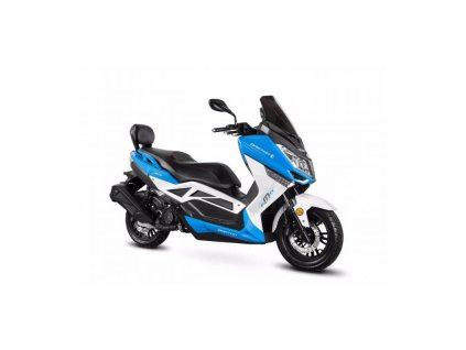 Skútr B-MAX 125cc 4t Barton Motors modro-černá S kufry (Barva černo-hnědá, Provedení Bez kufrů)