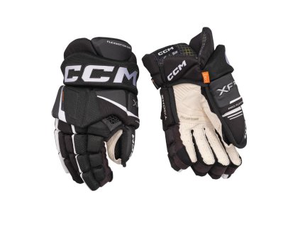 Rukavice CCM Tacks XF JR (Barva Bílá-Červená, Velikost 12", Varianta Junior)