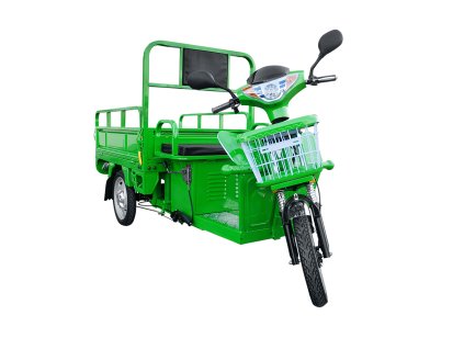 Energy Adventure Elektrická tříkolka Advento zelená vč. redukce rychlosti, 20Ah baterie vč. nabíječky + zadní kotoučové brzdy