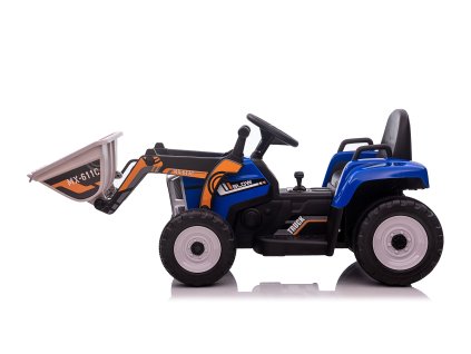 Dětský elektrický traktor Eljet s nakládací lžící modrá, Li-Ion