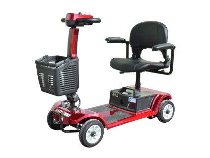 Elektrický čtyřkolový vozík RACCEWAY® SPLIT, vínový