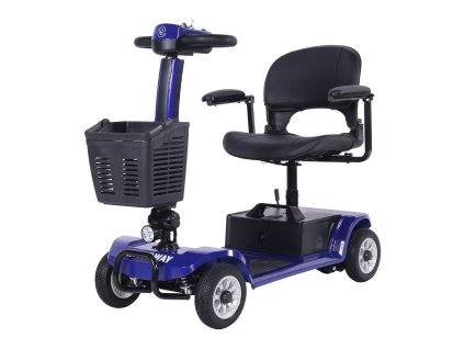 Elektrický čtyřkolový vozík RACCEWAY® SPLIT, modrý