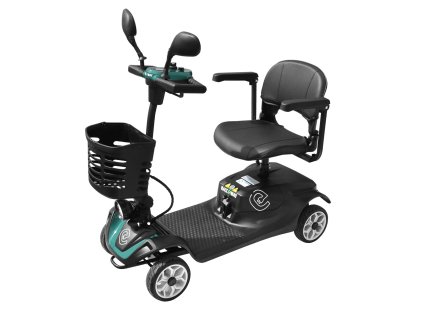 Elektrický čtyřkolový vozík RACCEWAY® SOLID, světle modrý