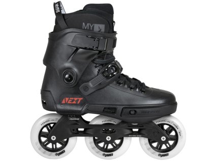 Kolečkové brusle Powerslide Next Core Black 100 Trinity (Velikost koleček 100mm, Velikost 36-37)