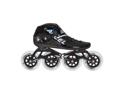 Kolečkové brusle Powerslide Accel Race Black 100 (Velikost koleček 100mm, Velikost 40)