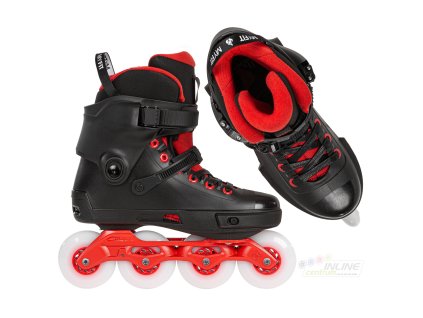 Kolečkové brusle Powerslide Next Black Red 80 Trinity (Velikost koleček 80mm, Velikost 38-39)