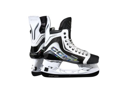 Brusle CCM JetSpeed FT8 Pro White SR (Šířka R, Velikost 7.0 (42), Varianta Senior)