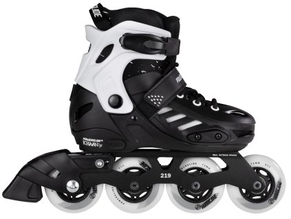 Dětské kolečkové brusle Powerslide Khaan Junior SQD Black (Velikost koleček 68mm, Velikost 27-30)