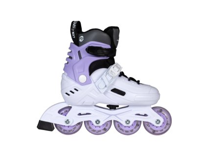 Dětské kolečkové brusle Powerslide Khaan Junior NXT White ADJ (Velikost koleček 64mm, Velikost 27-30)