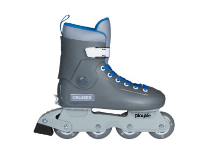 Dětské kolečkové brusle Playlife Cruiser Grey ADJ. (Velikost koleček 64mm, Velikost 31-34)