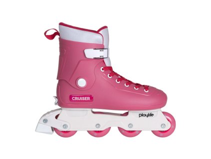 Dětské kolečkové brusle Playlife Cruiser Pink ADJ. (Velikost koleček 72mm, Velikost 39-42)