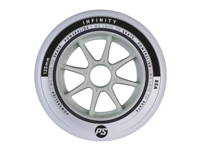 Kolečka Powerslide Infinity Silver/Grey (6ks) (Tvrdost 85A, Velikost koleček 125mm)