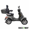 Elektrický čtyřkolový vozík RACCEWAY® STRADA ELECTRIC SCOOTER, šedý lesk (Výkon (W) 1000)