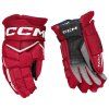 Rukavice CCM Jetspeed FT8 SR (Barva Bílá-Tmavě modrá, Velikost 13", Varianta Senior)