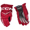 Rukavice CCM Jetspeed FT8 JR (Barva Černá-Červená, Velikost 10", Varianta Junior)