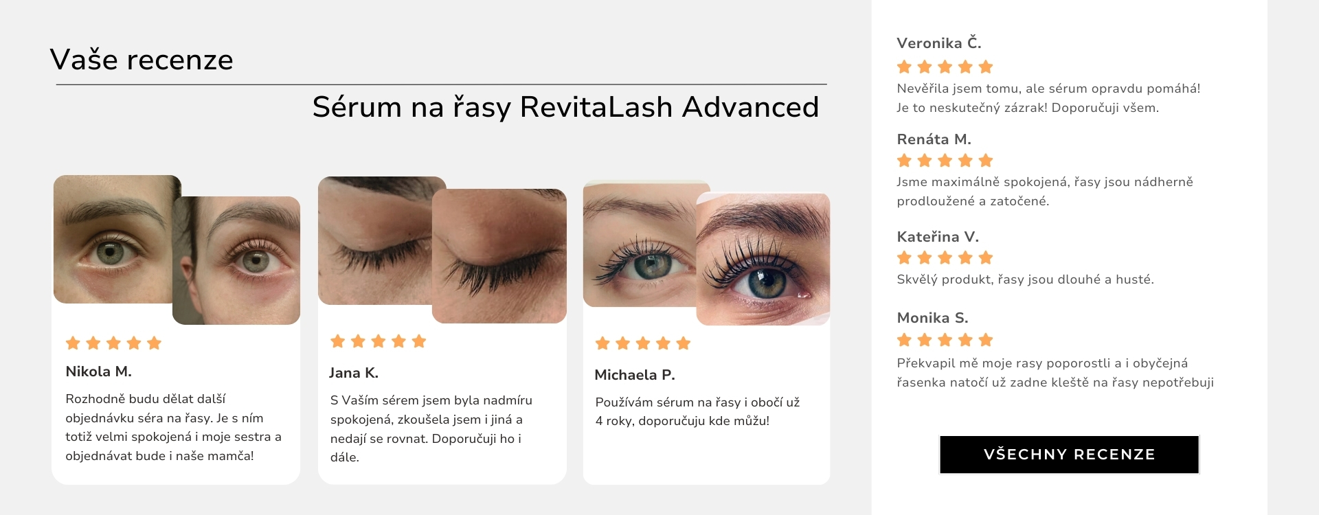 Recenze - sérum na řasy
