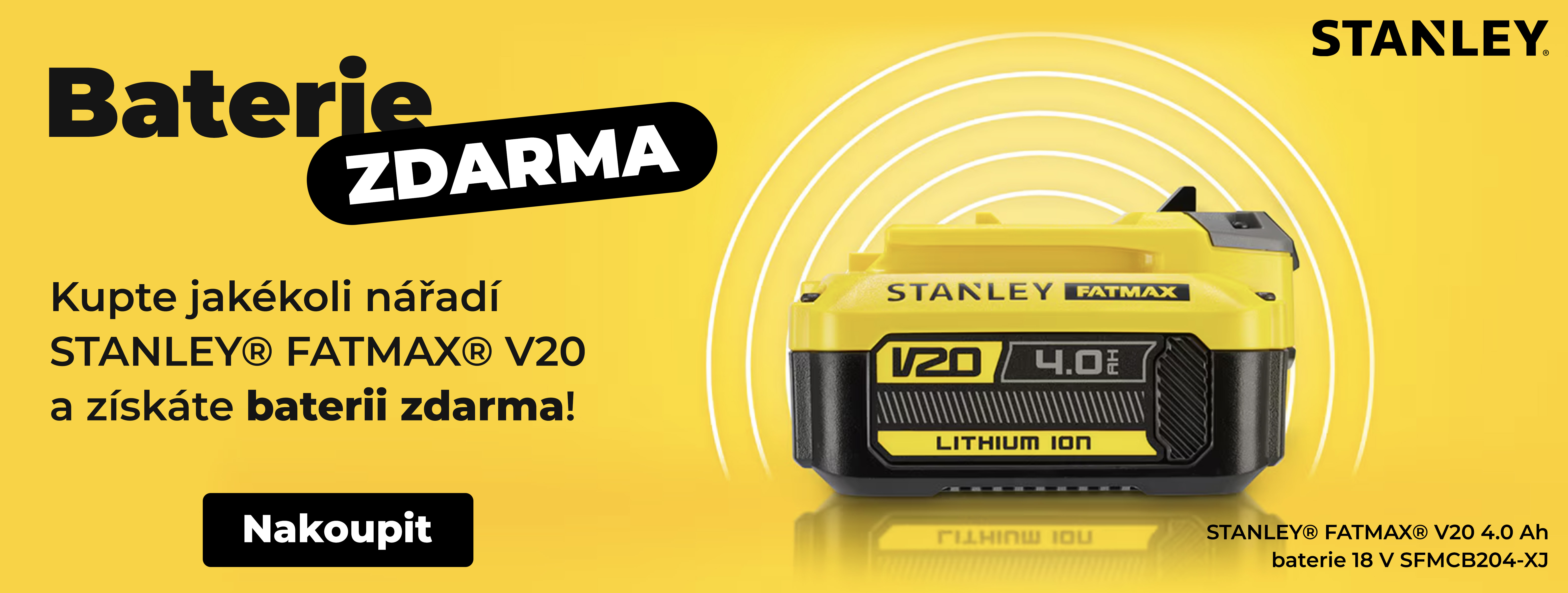 Stanley baterie zdarma