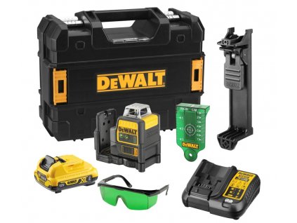 DCE0811D1G DeWALT Aku křížový zelený laser 2x360° 10,8V, 1x2,0Ah XR Li-Ion