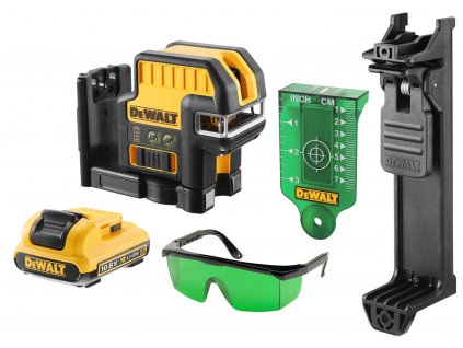 DCE0825D1G DeWALT 10,8V křížový 5-ti bový laser se zeleným paprskem 1 x 2,0 Ah