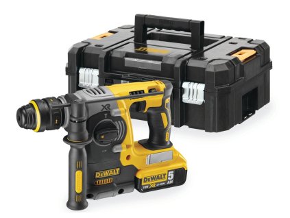 DCH273P2T DeWALT 18 VOLT AKU BEZUHLÍKOVÉ, KOMBINOVANÉ KLADIVO SDS PLUS, 2 X 5,0 AH BATERIE, NABÍJEČKA, KUFR T-STAK