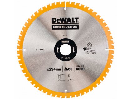 DT1182 DeWALT Pilový kotouč 254x30mm, 60zubů, ATB 7°