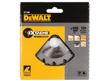 DT1306 DeWALT drážkovací kotouč pro lamelovací frézku, 102 x 22mm, 12 zubů